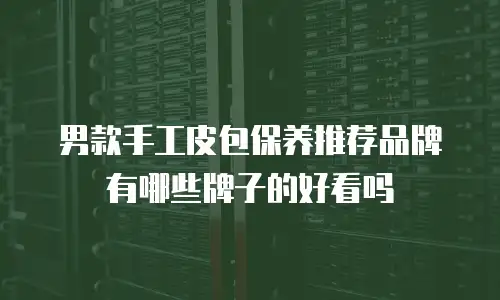 男款手工皮包保养推荐品牌有哪些牌子的好看吗