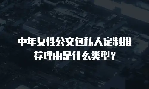 中年女性公文包私人定制推荐理由是什么类型？