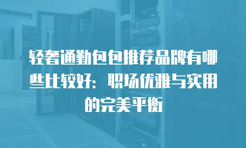 轻奢通勤包包推荐品牌有哪些比较好：职场优雅与实用的完美平衡