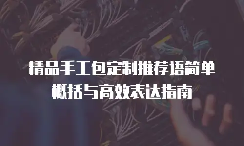 精品手工包定制推荐语简单概括与高效表达指南
