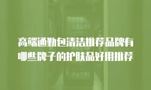 高端通勤包清洁推荐品牌有哪些牌子的护肤品好用推荐