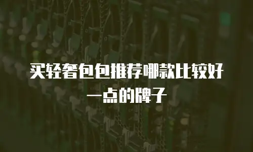 买轻奢包包推荐哪款比较好一点的牌子