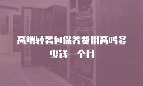 高端轻奢包保养费用高吗多少钱一个月