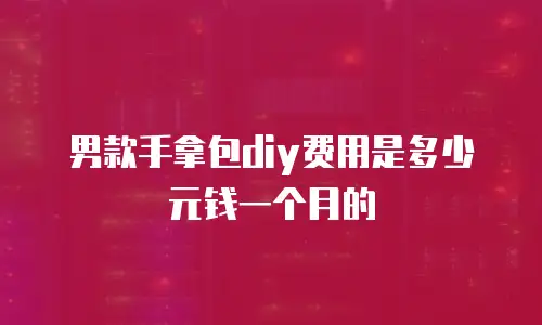 男款手拿包diy费用是多少元钱一个月的