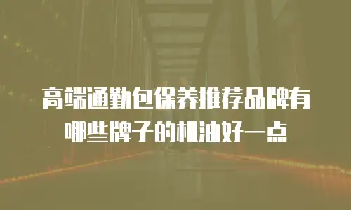 高端通勤包保养推荐品牌有哪些牌子的机油好一点