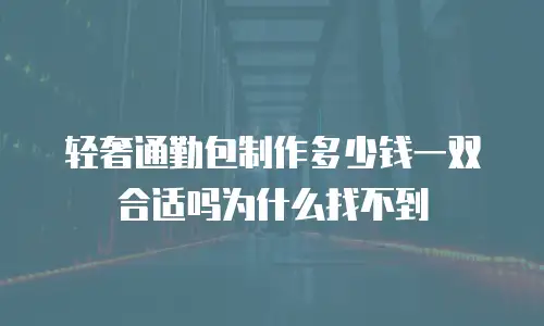 轻奢通勤包制作多少钱一双合适吗为什么找不到