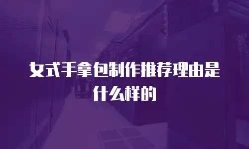 女式手拿包制作推荐理由是什么样的