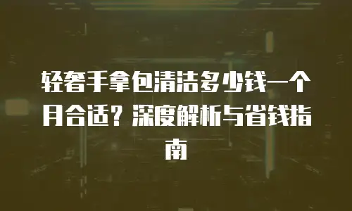轻奢手拿包清洁多少钱一个月合适？深度解析与省钱指南