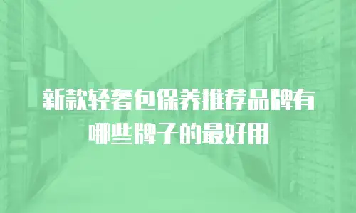 新款轻奢包保养推荐品牌有哪些牌子的最好用