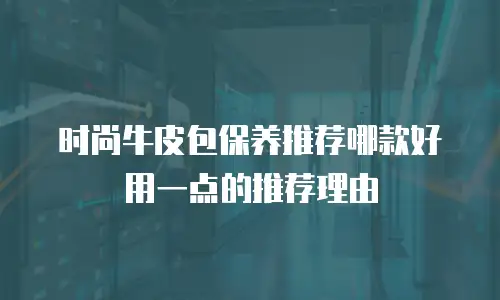 时尚牛皮包保养推荐哪款好用一点的推荐理由