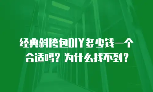 经典斜挎包DIY多少钱一个合适吗？为什么找不到？