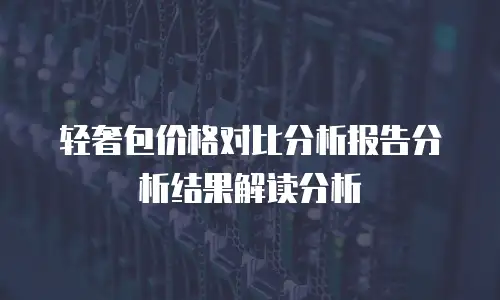 轻奢包价格对比分析报告分析结果解读分析
