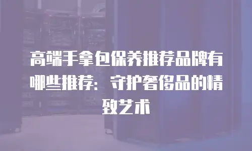 高端手拿包保养推荐品牌有哪些推荐：守护奢侈品的精致艺术