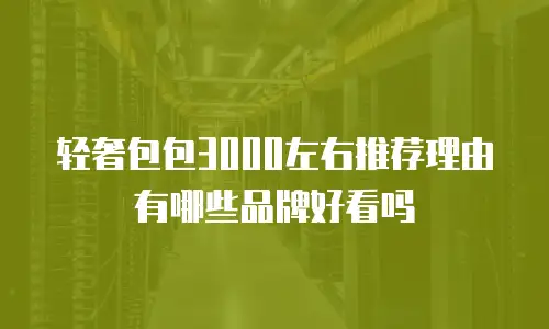 轻奢包包3000左右推荐理由有哪些品牌好看吗