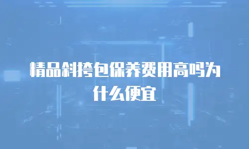 精品斜挎包保养费用高吗为什么便宜