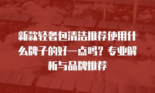 新款轻奢包清洁推荐使用什么牌子的好一点吗？专业解析与品牌推荐