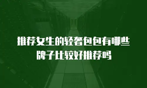 推荐女生的轻奢包包有哪些牌子比较好推荐吗