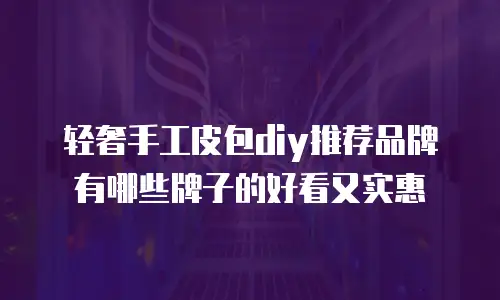 轻奢手工皮包diy推荐品牌有哪些牌子的好看又实惠