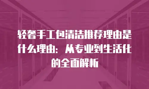 轻奢手工包清洁推荐理由是什么理由：从专业到生活化的全面解析