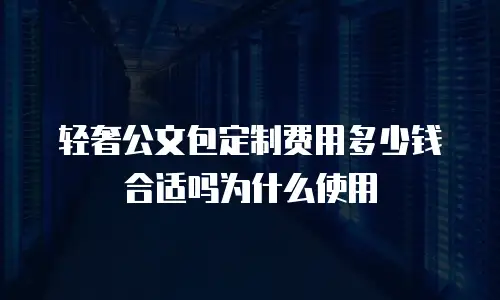 轻奢公文包定制费用多少钱合适吗为什么使用