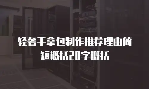 轻奢手拿包制作推荐理由简短概括20字概括