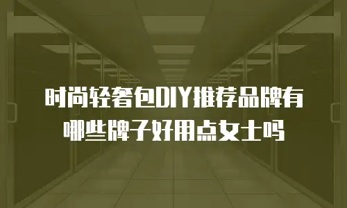 时尚轻奢包DIY推荐品牌有哪些牌子好用点女士吗