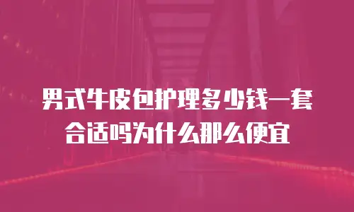 男式牛皮包护理多少钱一套合适吗为什么那么便宜