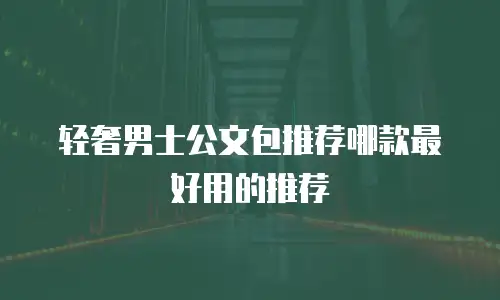 轻奢男士公文包推荐哪款最好用的推荐