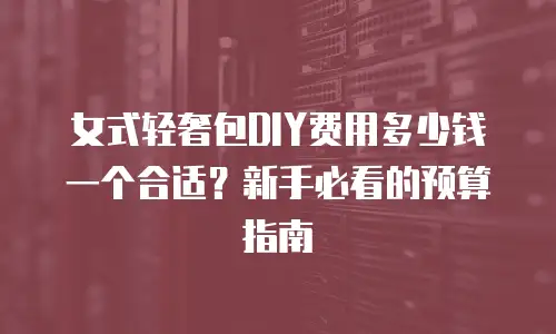 女式轻奢包DIY费用多少钱一个合适？新手必看的预算指南
