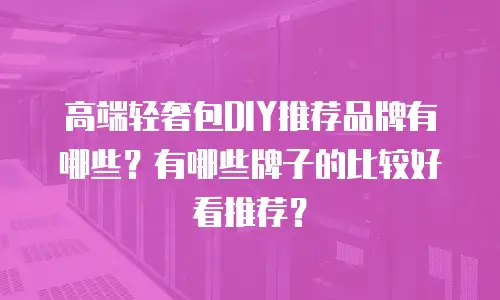 高端轻奢包DIY推荐品牌有哪些？有哪些牌子的比较好看推荐？