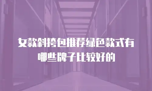 女款斜挎包推荐绿色款式有哪些牌子比较好的