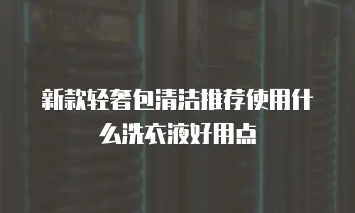 新款轻奢包清洁推荐使用什么洗衣液好用点