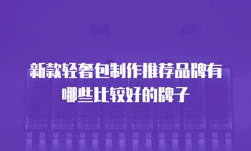 新款轻奢包制作推荐品牌有哪些比较好的牌子