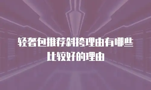 轻奢包推荐斜挎理由有哪些比较好的理由