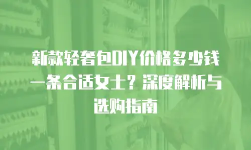 新款轻奢包DIY价格多少钱一条合适女士？深度解析与选购指南