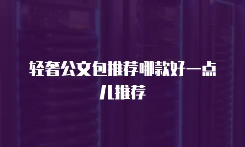 轻奢公文包推荐哪款好一点儿推荐