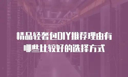 精品轻奢包DIY推荐理由有哪些比较好的选择方式