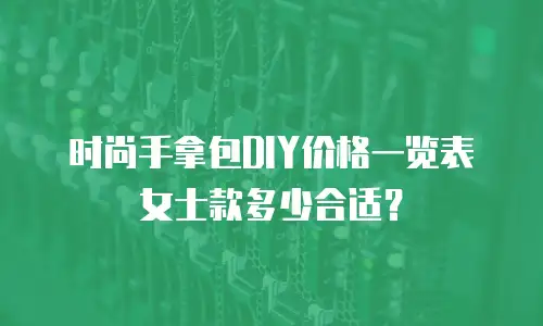 时尚手拿包DIY价格一览表女士款多少合适？