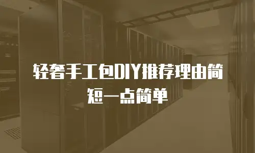 轻奢手工包DIY推荐理由简短一点简单