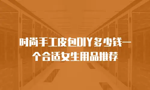 时尚手工皮包DIY多少钱一个合适女生用品推荐