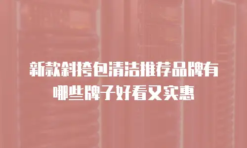 新款斜挎包清洁推荐品牌有哪些牌子好看又实惠