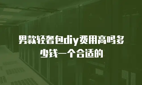 男款轻奢包diy费用高吗多少钱一个合适的