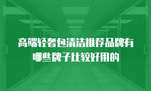 高端轻奢包清洁推荐品牌有哪些牌子比较好用的