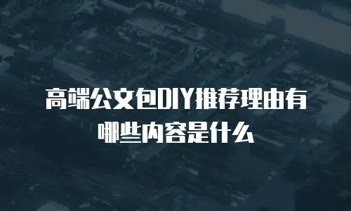 高端公文包DIY推荐理由有哪些内容是什么