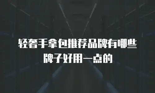 轻奢手拿包推荐品牌有哪些牌子好用一点的