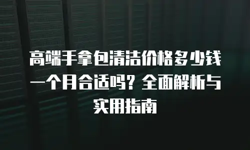 高端手拿包清洁价格多少钱一个月合适吗？全面解析与实用指南
