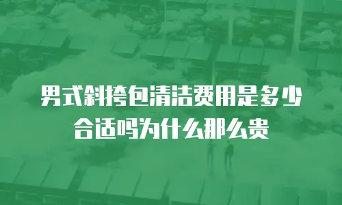 男式斜挎包清洁费用是多少合适吗为什么那么贵