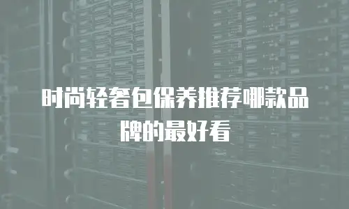 时尚轻奢包保养推荐哪款品牌的最好看