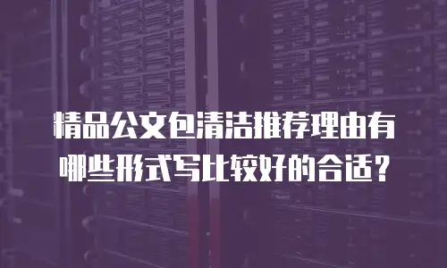 精品公文包清洁推荐理由有哪些形式写比较好的合适？