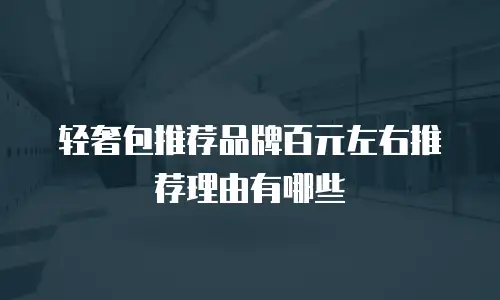 轻奢包推荐品牌百元左右推荐理由有哪些
